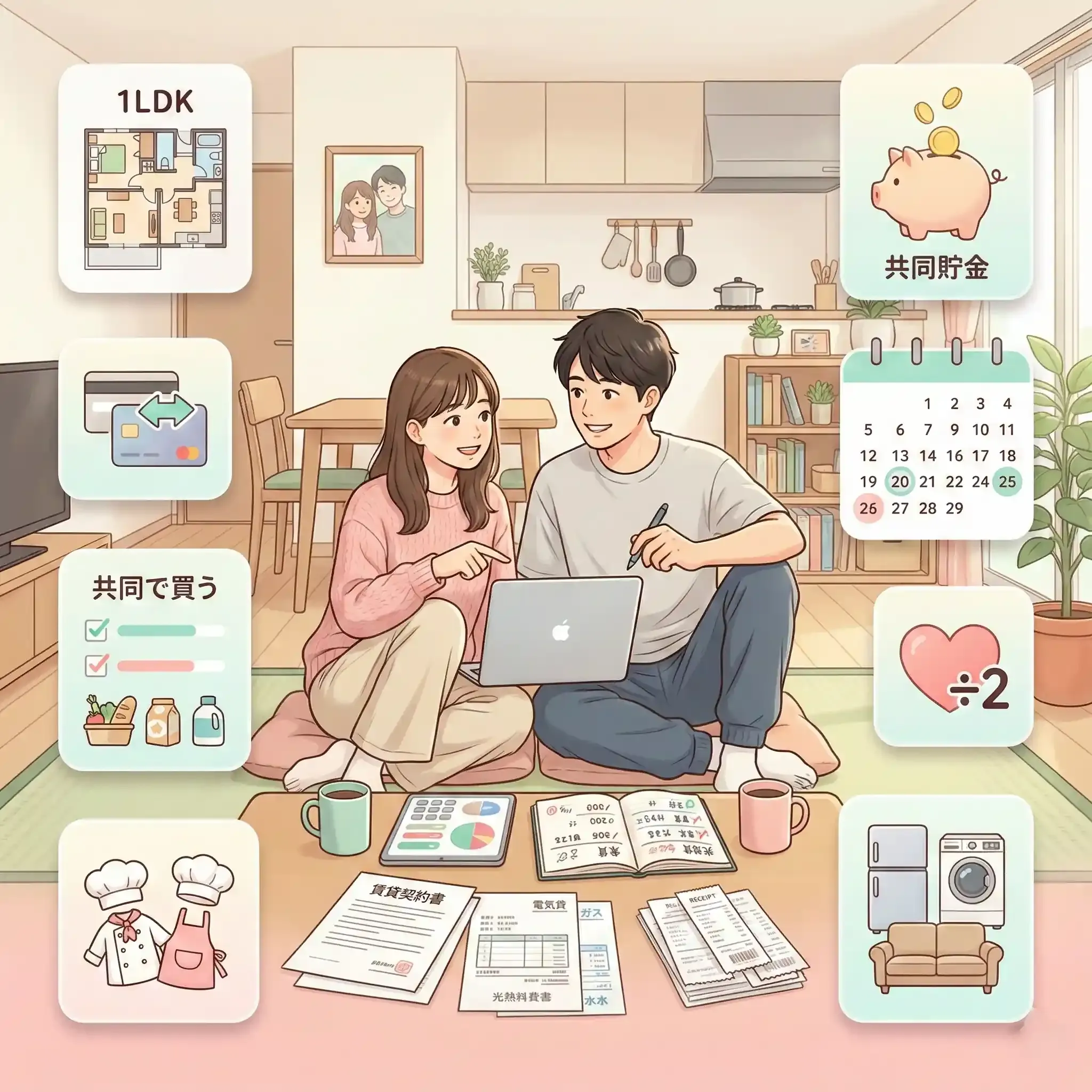 二人暮らし費用シミュレーション